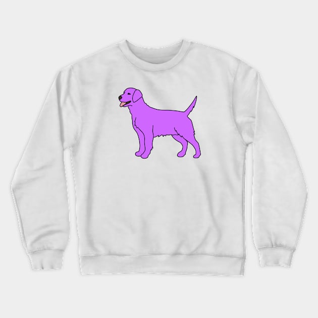 Purple Labrador Crewneck Sweatshirt by Kelly Louise Art